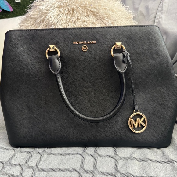 NWOT- Michael Kors Black Satchel - Picture 2 of 10